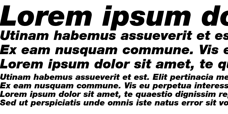 Sample of Helvetica96-Black BlackItalic