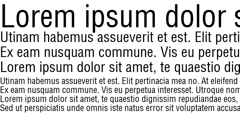 Sample of HelveticaCondensed Regular