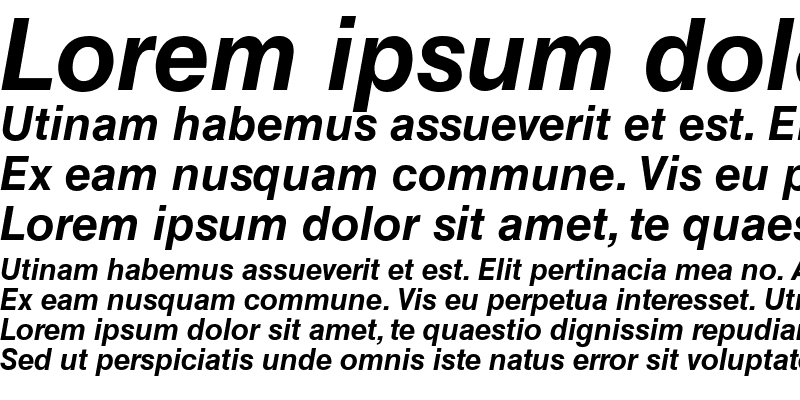 Sample of HelveticaCyr Upright Bold Italic