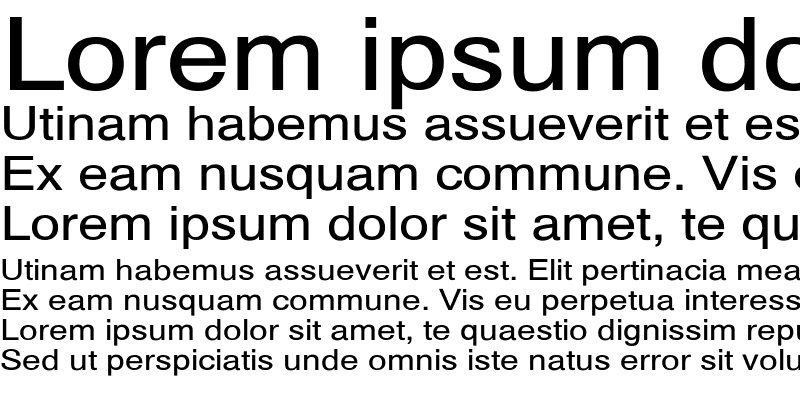 Sample of HelveticaExt-Normal Regular