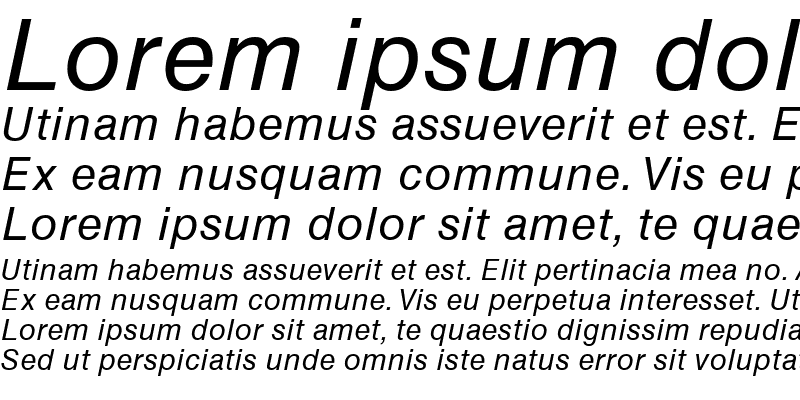 Sample of HelveticaGreek Upright Italic