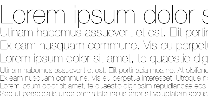 Sample of HelveticaNeue LT 25 UltLight