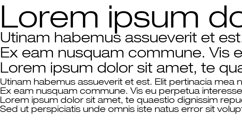 Sample of HelveticaNeue LT 43 LightEx Regular