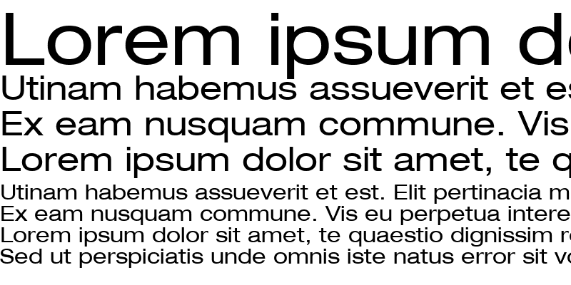 Sample of HelveticaNeue LT 53 Ex
