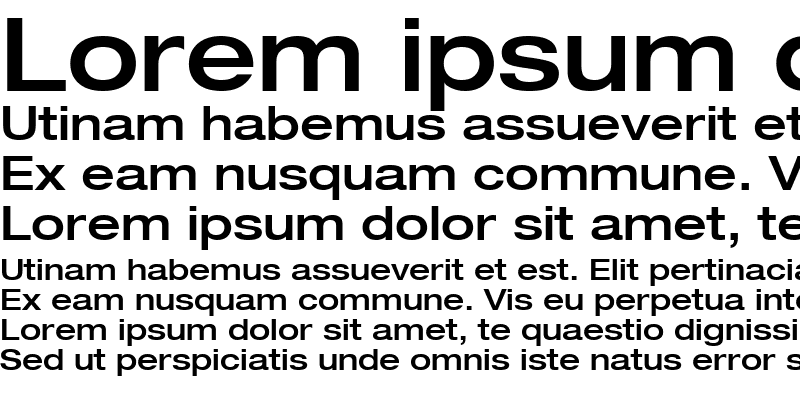 Sample of HelveticaNeue LT 63 MdEx
