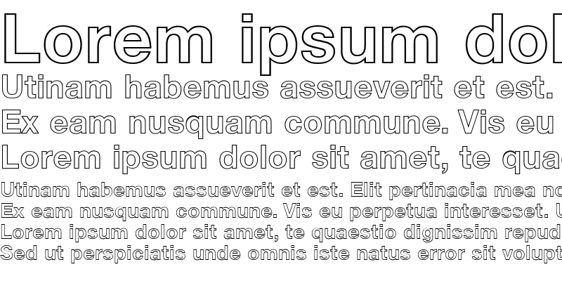 Sample of HelveticaNeue LT 75 BdOutline Regular