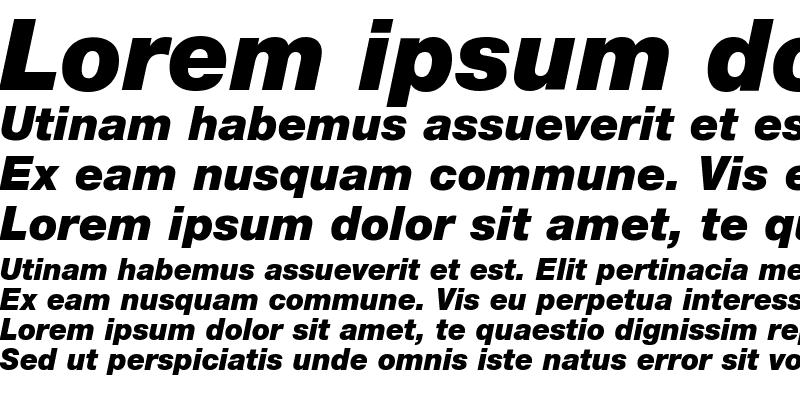 Sample of HelveticaNeueCyr Black Italic