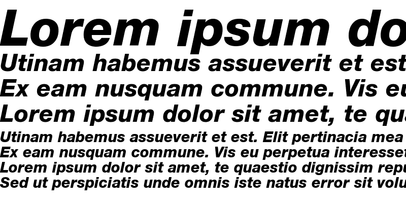 Sample of HelveticaNeueCyr Heavy Italic