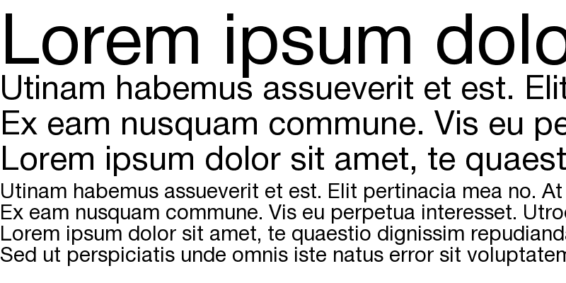 Sample of HelveticaNeueCyr Roman
