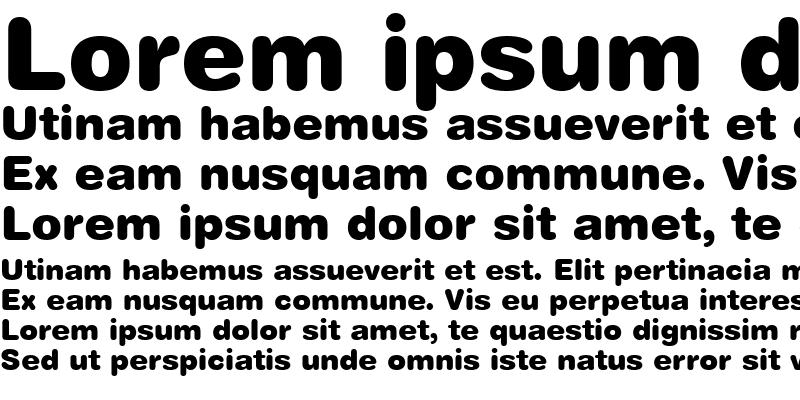 Sample of HelveticaRounded LT Bold Bold