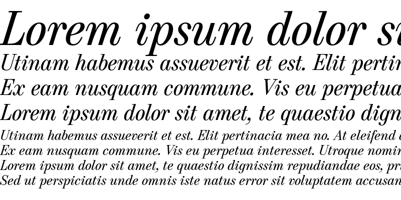 Sample of Heneczek Italic