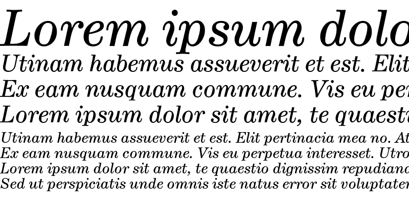 Sample of Hercules Text Italic