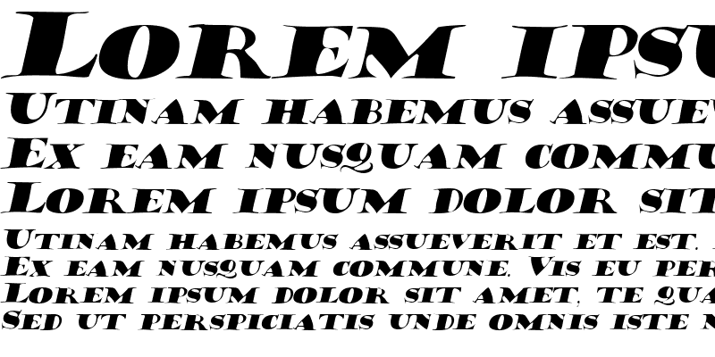 Sample of Hermann Italic