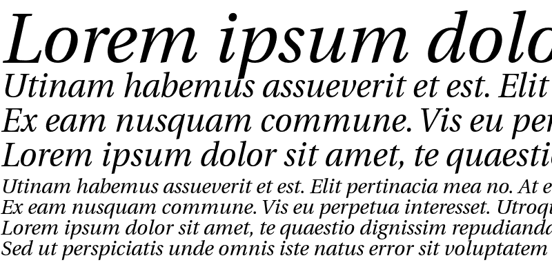 Sample of Heuristica Italic