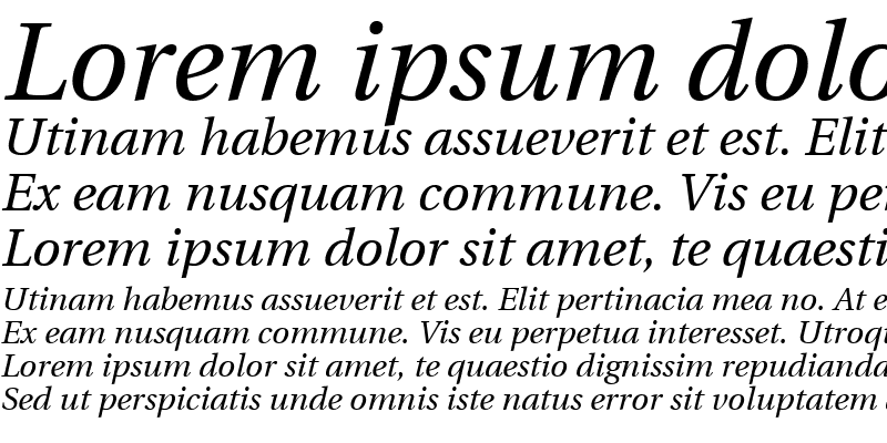 Sample of HeuristicaItalic Italic