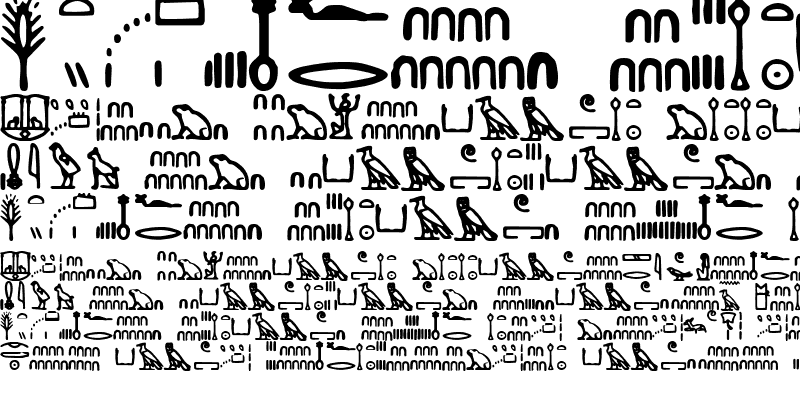 Sample of Hieroglyph Regular