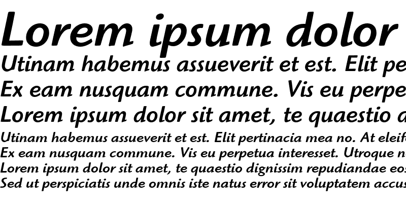Sample of Highlander ITC OS Medium Italic