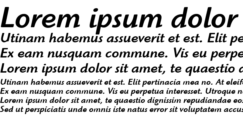 Sample of HighlanderITCMed Italic
