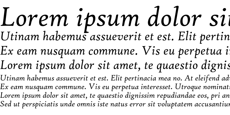 Sample of Hightower Text Italic