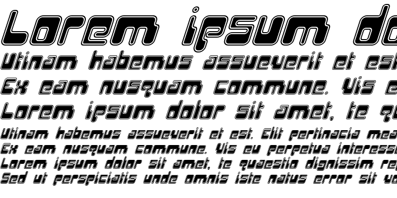 Sample of HiroOutline Italic