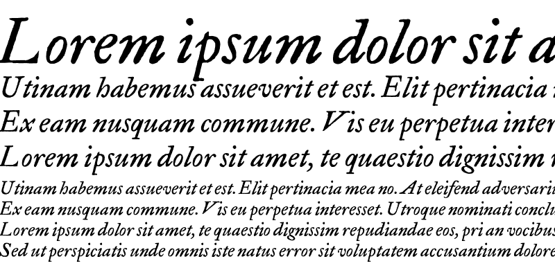 Sample of Historical FellType Italic