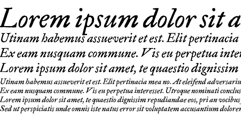 Sample of Historical Medium Italic