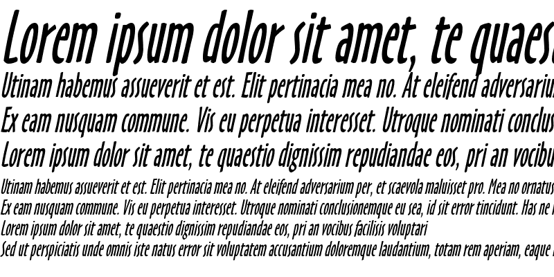Sample of HobbyCondensed Italic