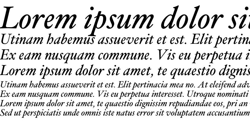 Sample of HoeflerText Italic