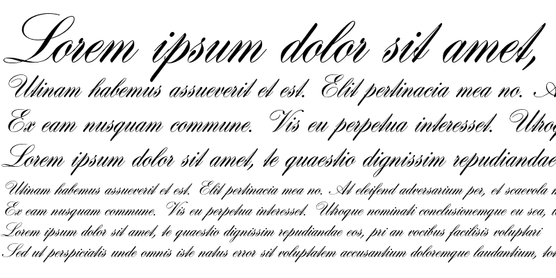 Sample of Hogarth Script D Italic