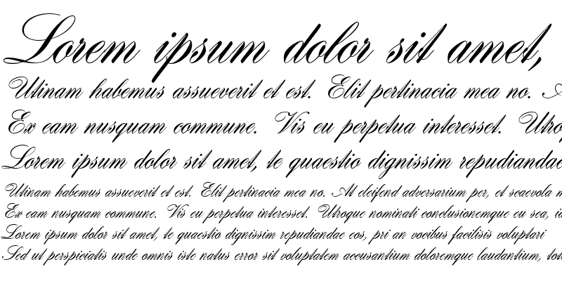 Sample of Hogarth Script D Regular