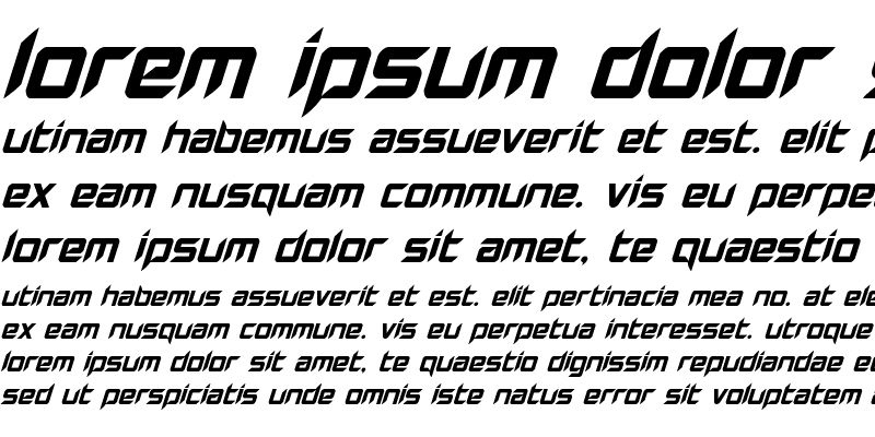 Sample of Hollow Point Super-Italic Italic