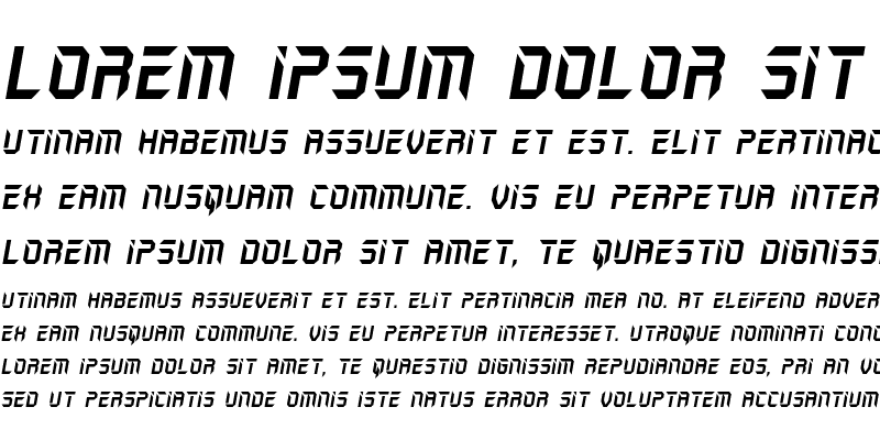 Sample of Holo-Jacket Bold Italic