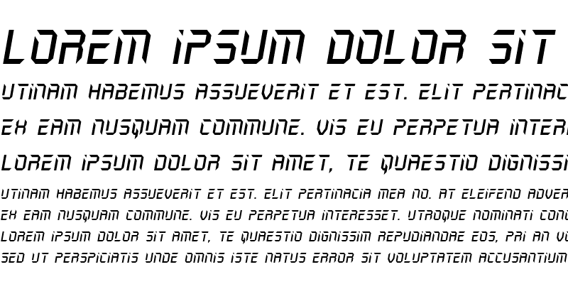 Sample of Holo-Jacket Italic