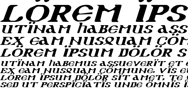 Sample of Holy Empire Expanded Italic