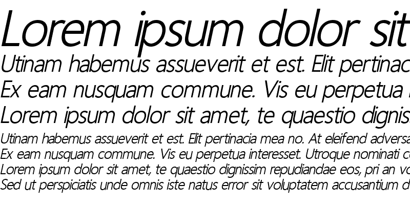 Sample of Homizio Nova Italic