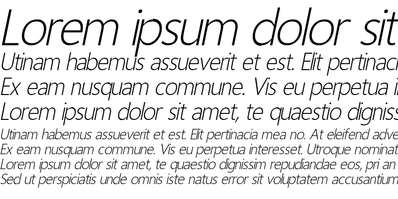 Sample of Homizio Nova Light Italic