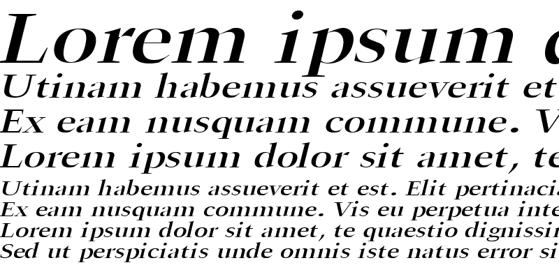 Sample of Horn Extended Italic