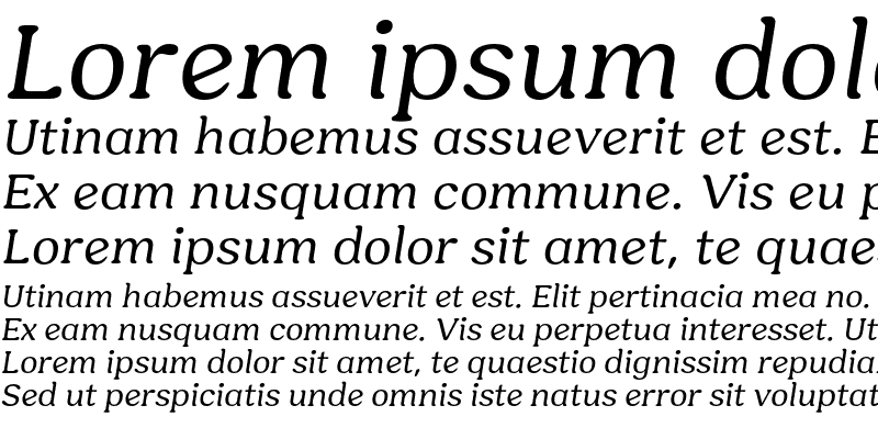 Sample of Hornbill Personal Use Italic