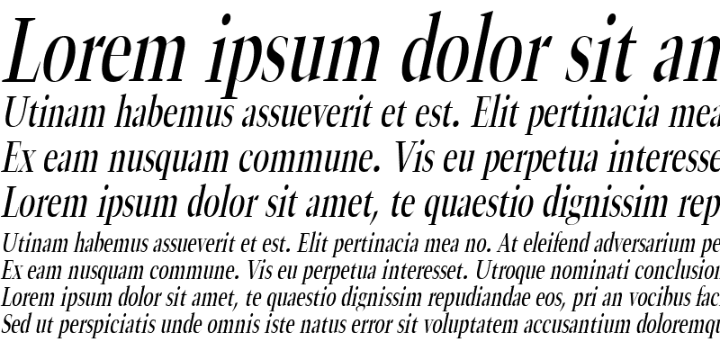 Sample of HornCondensed Italic