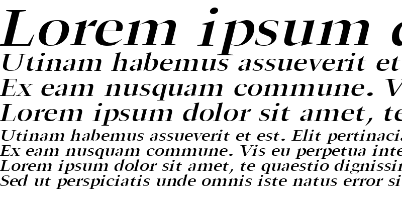 Sample of HornExtended Italic