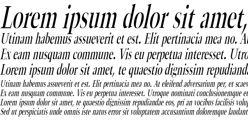 Sample of HornThin Italic