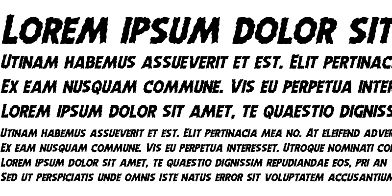 Sample of Horroween Italic Italic