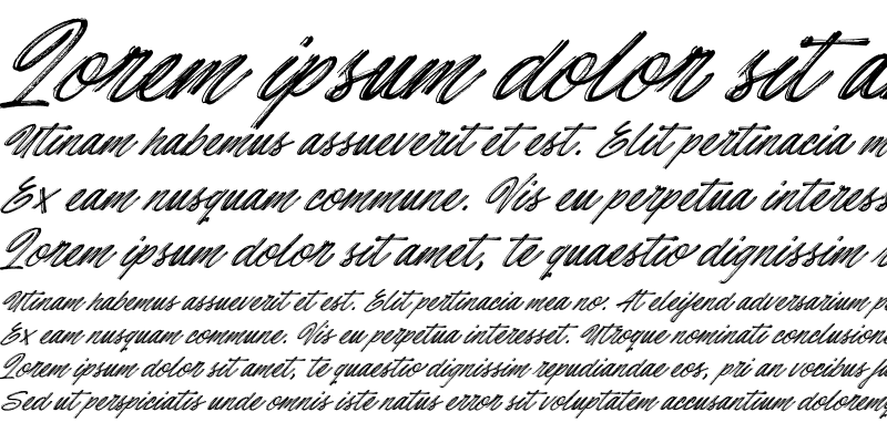 Sample of Hotte Brush Italic