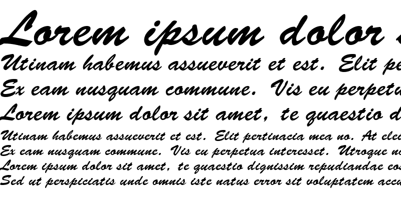 Sample of HP-Brush Italic