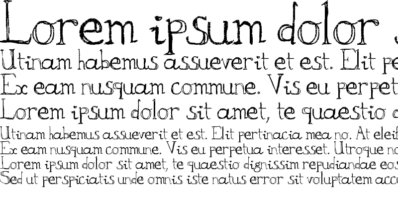 Sample of hubbubhum-font