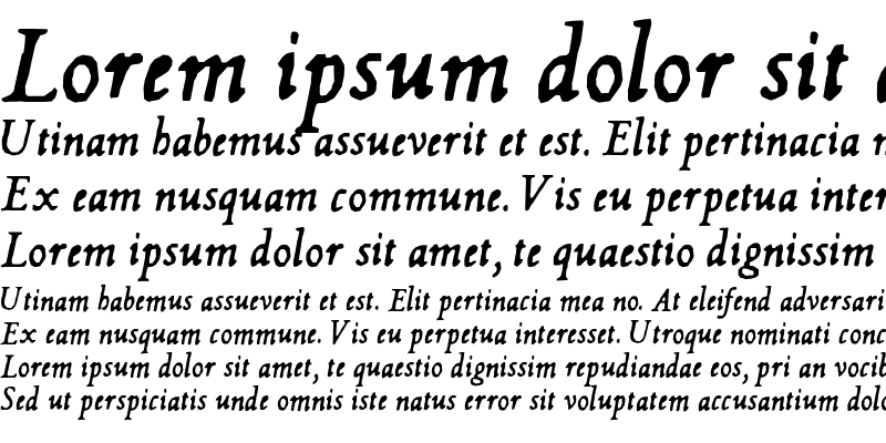 Sample of Hultog Italic