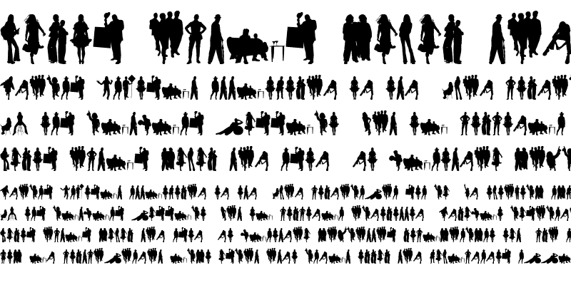 Sample of Human Silhouettes Free Six