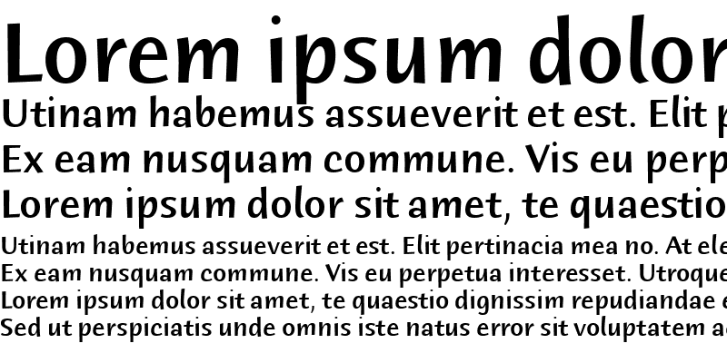 Sample of Humana Sans ITC Medium