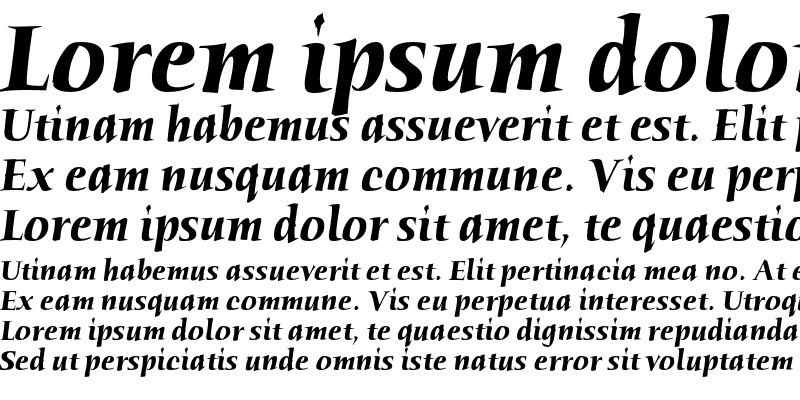 Sample of Humana Serif ITC Bold Italic