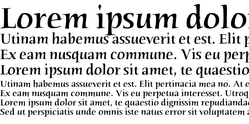 Sample of Humana Serif ITC Medium